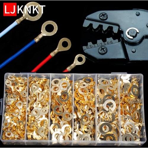 O-type Bare Terminals Cable Wire Connector 03BC Crimping Pliers spring Eyes Barrel Electrical Spade Round Lug Cold pressing Ring