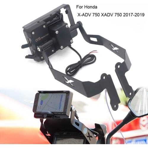 For Honda X-ADV 750 XADV 750 2017-2019 Stand Holder Phone Mobile Phone GPS Plate Bracket Phone Holder USB