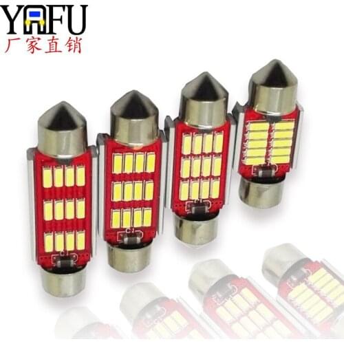 Manufacturers direct sales LED double pointed lamp SJ 4014 10smd decoding with heat dissipation 31mm roof lamp reading lamp