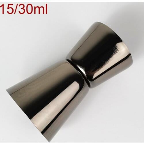15/30ml 25/50ml Silver Black Rose Gold Jigger Double Measure Cup Cocktail Drink Wine Shaker