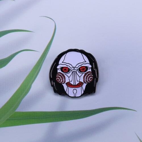 Scare Freshener SAW Billy Puppet Mask enamel pin Halloween Horror Movie pin