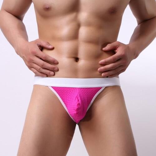 Mens Mesh Y-back Thongs Male Underwear String Homme Breathable Gay Underwear Jockstrap Sexy Lingerie Mens G Strings Tangas
