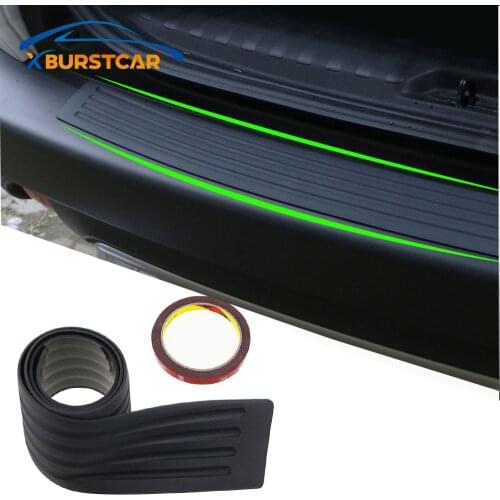 Xburstcar Universal Rubber Rear Guard Bumper Protector Trim Cover Accessories for Toyota C-HR RAV4 Fortuner Mazda 3 Cx-5