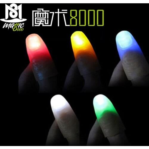 Nomal red thumbs Led Light up Toys Kids Magic Trick Props Funny Flashing Fingers Fantastic Glow Toys Children Luminous Gifts