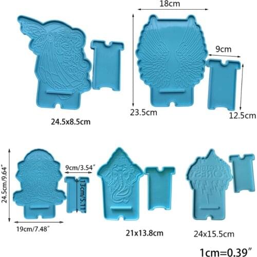 1 Set Mobile Phone Stand Epoxy Resin Mold Cellphone Holder Silicone Mould DIY Crafts Smartphone Bracket Making Tools