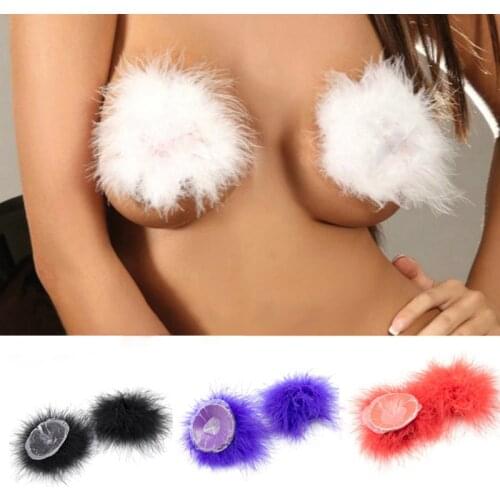 1 Pair Sexy Feather Nipple Cover Bra Pasties Stickers Women Lingerie Breast Pasties Stickers Intimate Goods Exotic Accessories
