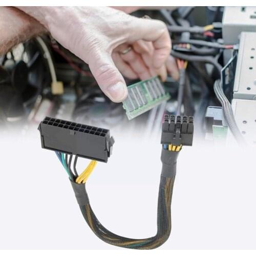 1Pcs 24pin To 10pin Power Supply Cable Cord 30CM 18AWG For Lenovo Pin Adapter Pin ATX 24 Wire Cable Cable To 2021 Motherboa L4Z5