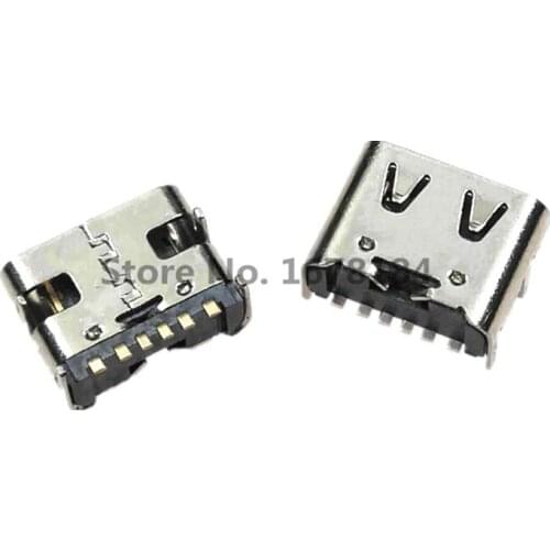 10pcs Micro USB 6pin type-C Female Connector USB3.1 For Mobile Phone Mini USB Jack Connector Charging Socket