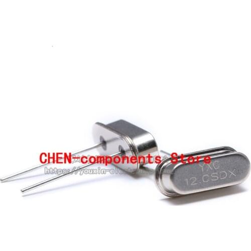 10pcs in-line passive crystal oscillator/HC-49US 12MHz 20ppm 20PF X49SD12MSD2SC