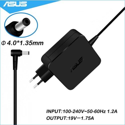 19V 1.75A 33W 4.0x1.35mm AC Adapter Power Laptop Charger For Asus X407M X409MA X509MA X543M X543MA R541NA E203M E210M E210MA
