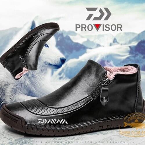 2020 DAIWA Fishing Waterproof Shoes Mens Winter Plus Velvet Warm Martin Boots Mountaineering Non-slip Wear-resistant Shoe