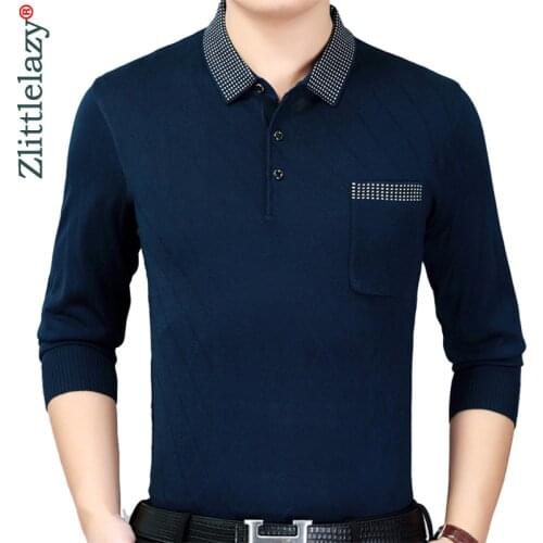 2020 Brand Casual Pocket Fitness Long Sleeve Polo Shirt Men Poloshirt Jersey Solid Mens Polos Tee Shirts Dress Fashions 93008