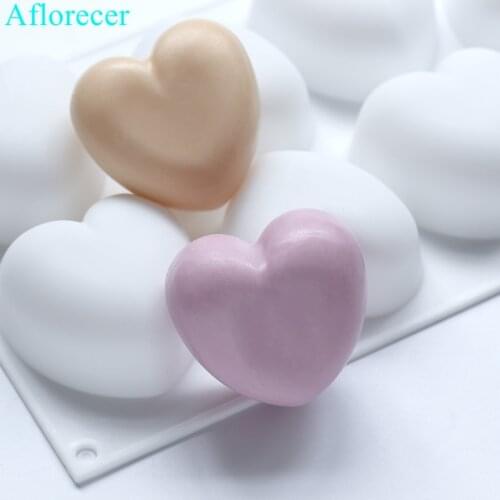 8 Cavity Heart Shape Soap Mold Reusbale Silicone Molds for Decorative Soap Making DIY Home Craft Soap Baking Tools