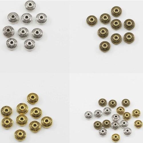 50pcs/lot 6mm Mixed Colour Spacer Bead Bracelet Necklace Loose Vintage Beads Supplies For DIY Jewelry Making Accessories