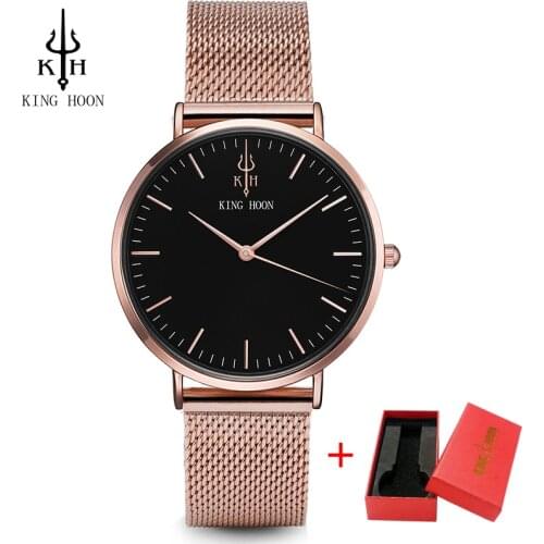 KING HOON Waterproof Rose Gold Watch Women Quartz Watches Ladies Top Brand Luxury Female Wrist Watch Girl Clock Relogio Feminino