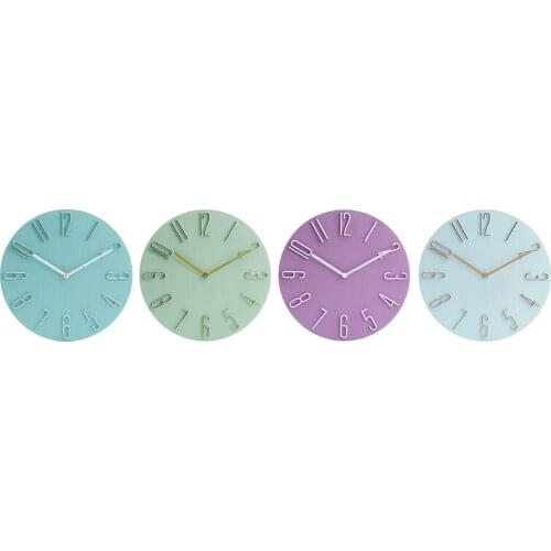 Non-Ticking Wall Clocks 12 Inch Silent Battery Operated Quartz Decro Clock Home Decoration Room Cafe Decor Ornament
