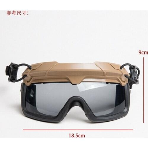 FMA Tactical Helmet Split Anti-Fog Goggles 3MM Transparent Lens CS Field Goggle NEW