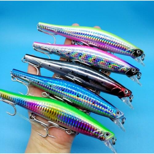 HOOFISH 3PCS/LOT NEW Minnow Fishing Lures 80g/150mm Sinking Swimbait Wobblers Hard Bait Big Sea Fishing Tackle