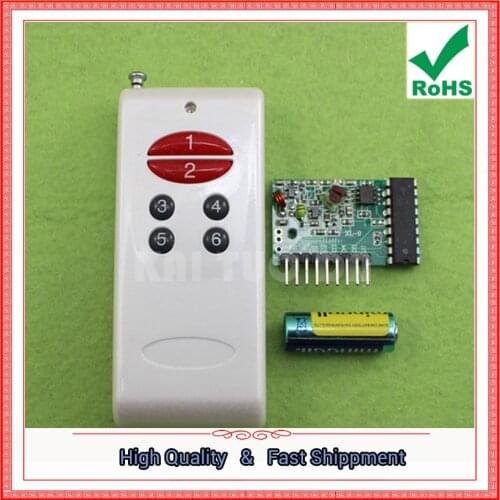 PT2262 / PT2272 six wireless remote control kit M6 receiver board with 6 key remote control (C1B4) 0.18kg-x