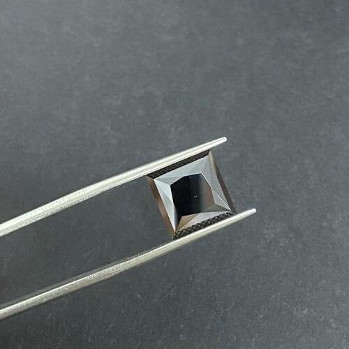 Meisidian 6*6MM 1.2 Carats GRA Lab Grown Black Moissanite Princess Cut Clarity VVS Loose Diamond Gemstones