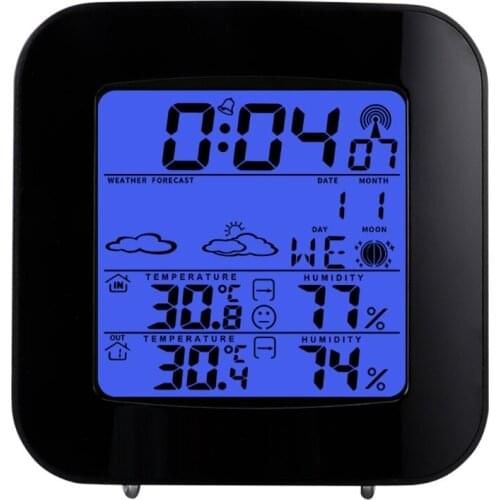 Weather Station Wireless Digital Indoor Outdoor Thermometer Hygrometer LCD Display & External Sensor Weather Fore-cast