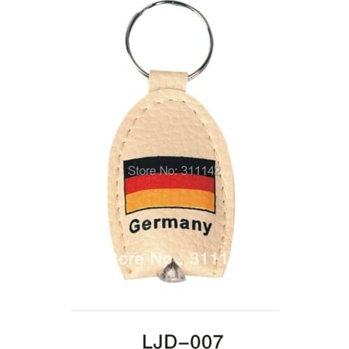 Gift Promotion fashionable book bags with LED light Key Chain Keyrings leather tassel keychain