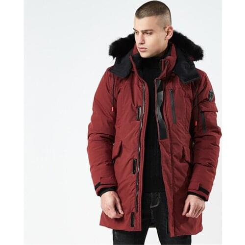 Fad Mens Winter Jacket Men Hooded Fur Coat Thick Casual Outwear Parkas Hombre Padded Windproof Cotton Windbreaker Warm Coat