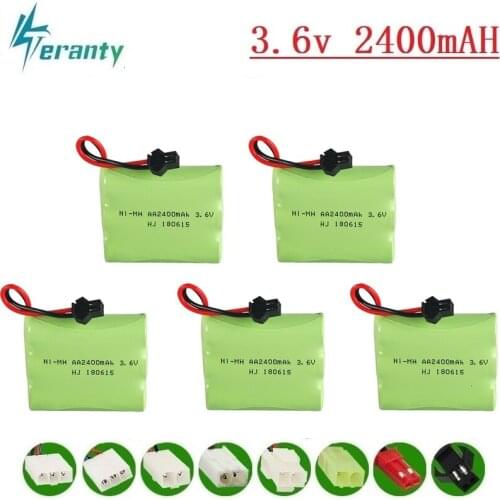 M Model ) 3.6v 2400mah NiMH Battery For Rc toys Car Tanks Trains Robot Boat Gun Ni-MH AA 700mah 3.6v Rechargeable Battery 5Pcs