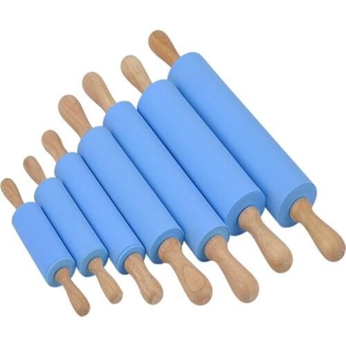 New Dough Sale Roller Silicone Wooden Kitchen Pin inch Flour Baking Tools 2019 Rolling 23cm Handle Cooking Non-Stick Pastry