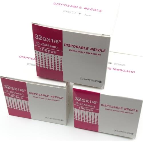 32G Disposable Painless Mesotherapy Needle Micro-Plastic Injection Cosmetic Sterile Small Needle 4mm For Beauty Purpose