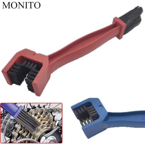 Hot Motorcycle Chain Maintenance Cleaning Brush Cycle Cleaner Tool For KAWASAKI KLX 150 250 KLX250 KLX 450R KDX 125 250 Blue/RED