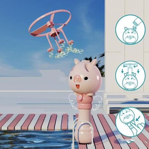 New Bamboo Dragonfly Bubble Machine Automatic Soap Water Blower Toy Kids Gift Outdoor Bubbles Maker Battery-free Recycle Use