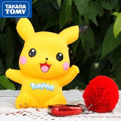 TAKARA TOMY Pokemon Pikachu Cute Cartoon Cute Vinyl Anti-fall Piggy Bank Home Furnishing Decorations