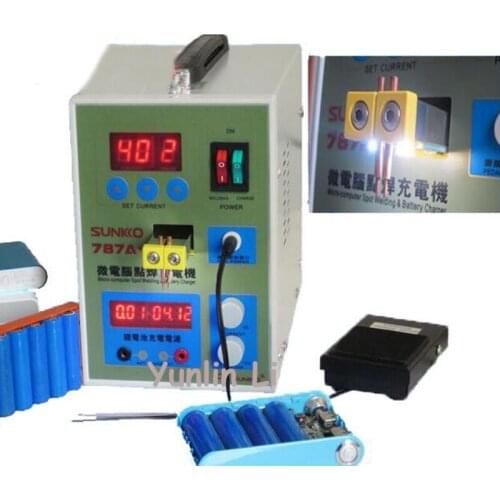 Micro-computer Spot Welding & Battery Charger 220V Portable LED Pulse 18650 Battery Spot Welder 787A