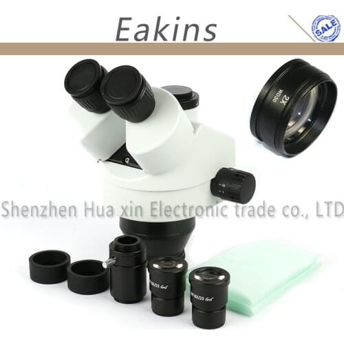 Trinocular Stereo Microscope Head Industrial Microscope 7-90X Continuous Zoom Magnification For Phone Motherboard Repair