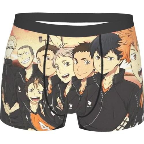 Tobio Haikyuu Hinata Shoyo Volleyball Juvenile Manga Underpants Homme Panties Male Underwear Print Shorts Boxer Briefs
