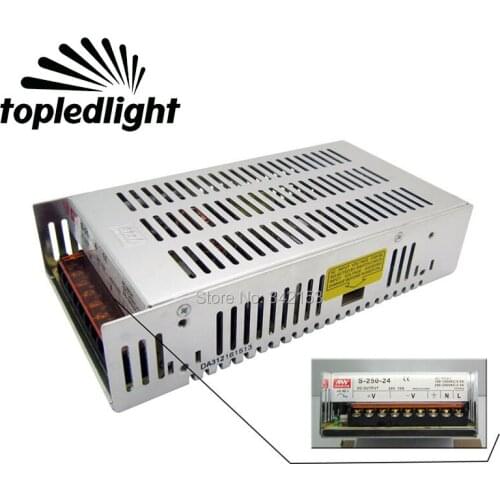 Universal AC DC Led Dual Intput Power Supply Output 24V 10A 240W Regulated Switching Power Supply Portable Lighting Accessories