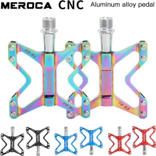 MEROCA Cycling Bike Bicycle Pedals Ultralight Seal Bearings Nylon Molybdenum Pedals Durable Widen Area Bike MTB Bicycle Part