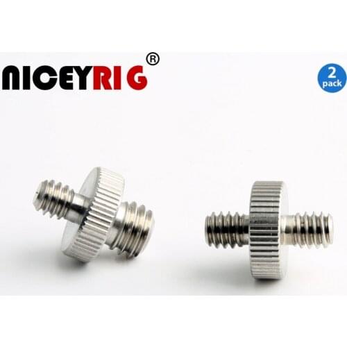 NICEYRIG Camera Screw 1/4" to 3/8" Camera Rig 1/4" to 1/4" Screw Rig DSLR Rig Tripod Screw Alloy Accessory (2 Piece a Pack)