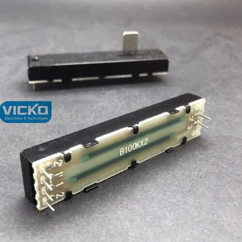 [VK] 7.2cm 72MM double sliding push potentiometer B100K B100K*2 behringer mixer handle 12MM switch