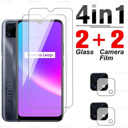 4in1 Tempered Glas Case For Realme C25 6.5inch HD Screen Protector for oppo realme c 25 25c realmi c25 c25s camera safety film