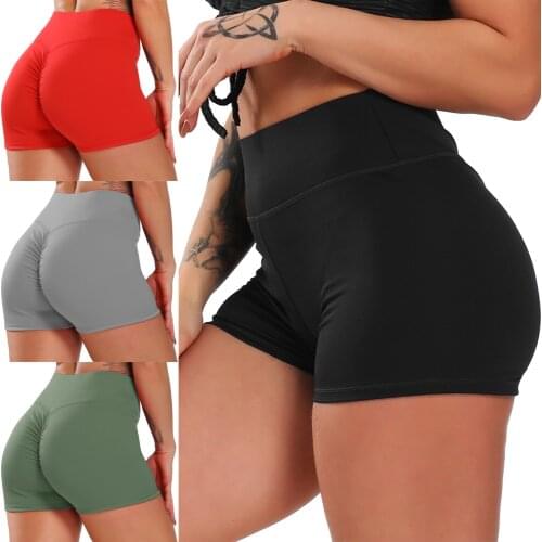 Women Yoga Shorts Sports Running Sportswear Fitness Ruched Back Joggers Athletic Exercise Gym Compression High Waist Shorts