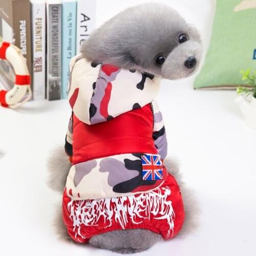 Winter Dog Clothes Jumpsuit Warm Pet Clothing Outfit Yorkshire Pomeranian Poodle Bichon Schnauzer Dog Coat Jacket Apparel Pants