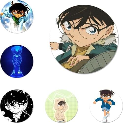 Anime Detective Conan Icons Pins Badge Decoration Brooches Metal Badges For Clothes Backpack Decoration