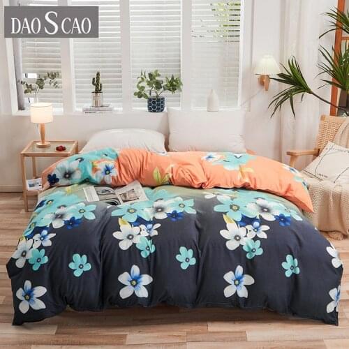 New Product 1pc 100% polyester pastoral style flowers colorful printed duvet cover(no pillowcases)