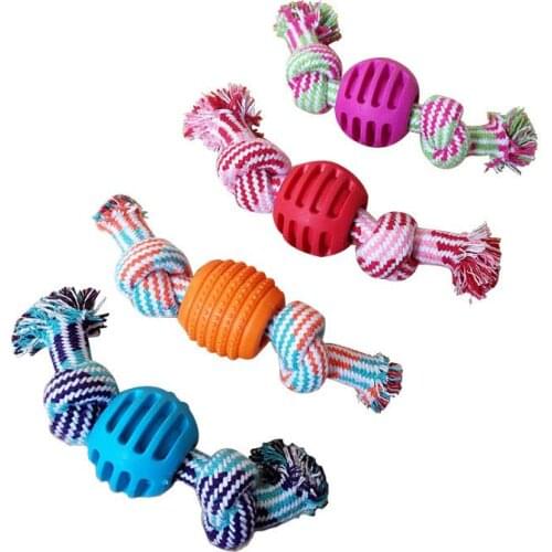 1pc Bite Resistant Dog Rope Toy Pet Interactive Knot Design Dog Chew Rope Puppy Teething Toy Pet Supplies