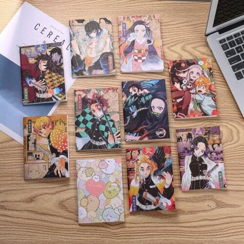 10 Books/lot Anime Demon Slayer: Kimetsu No Yaiba Notebook Toys Toilet-Bound Hanako-Kun Notes Stationery Toy Gift
