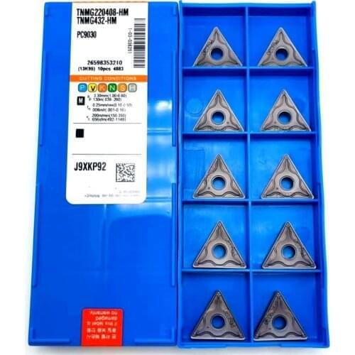 100 pieces of TNMG220408 TNMG220404 HM NC3020 PC9030 original external cutting tools instead of KORLOY TNMG 220408 turning tools