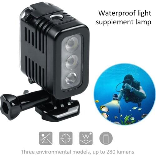 30 Meters Underwater Waterproof Diving LED LED Light Spot Lamp for GoPro Hero 5 4 3+ 3 Sport Cameras