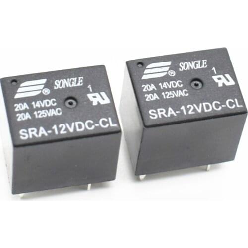 5Pins RELAY 12V for DC Coil Power Relays PCB 20A SRA-12VDC-CL Wholesale Price
